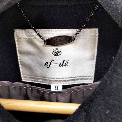 エフデ ef-de Pure Cashmere カシミヤ100 ラウンドカラー コート レディース JPN:9号