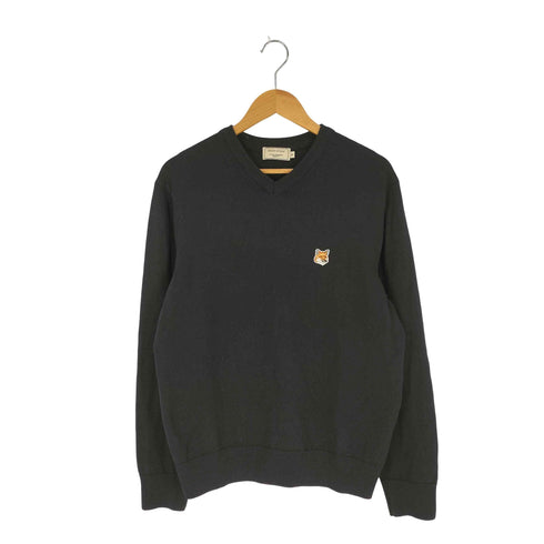 メゾンキツネ MAISON KITSUNE FOXHEAD PATCH VNECK KNIT Vネック ハイゲージ 長袖ニット メンズ JPN:M