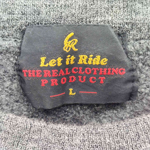 レットイットライド Let it Ride フロント カレッジデザイン クルーネック ニット セーター メンズ JPN:L