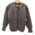 WARREN SCOTT 英国製 PURE NEW WOOL スウェード レザー パッチ ニット カーディガン メンズ import:M