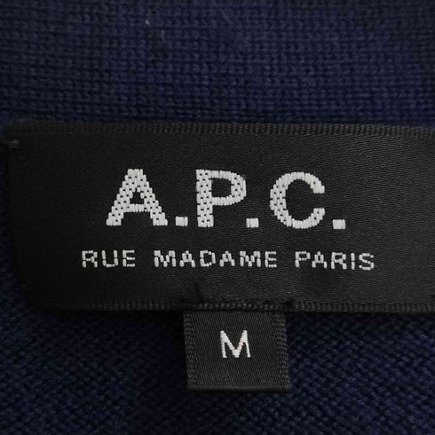 アーペーセー A.P.C. ウール Vネックカーディガン メンズ import:M