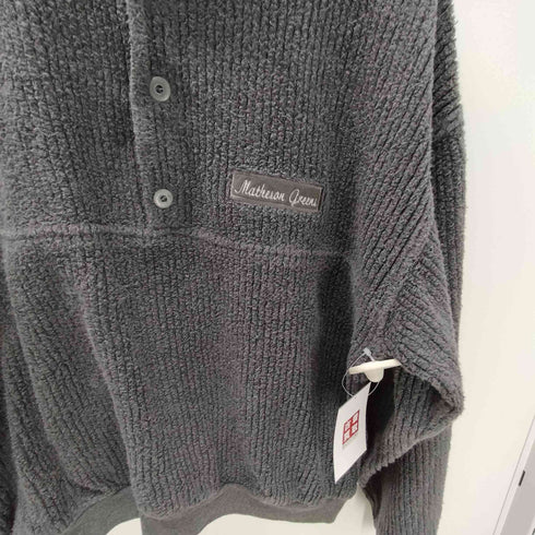 SUNRISE USA製 ハーフボタン ローゲージ コットン ポリ ニット プルオーバー メンズ import:S