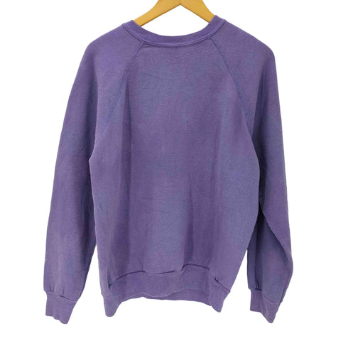 タルテックス TULTEX 80-90S USA製 ブランク 無地 ラグラン スウェット トレーナー ナス紺 メンズ import:L