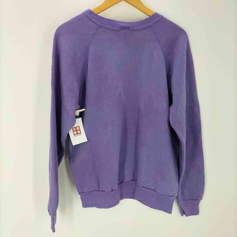 タルテックス TULTEX 80-90S USA製 ブランク 無地 ラグラン スウェット トレーナー ナス紺 メンズ import:L