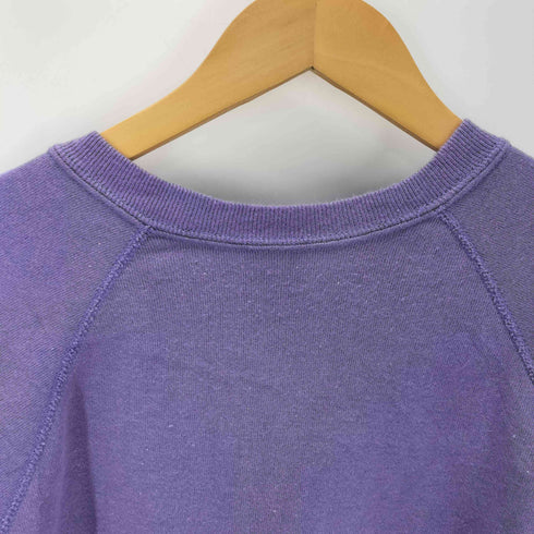 タルテックス TULTEX 80-90S USA製 ブランク 無地 ラグラン スウェット トレーナー ナス紺 メンズ import:L