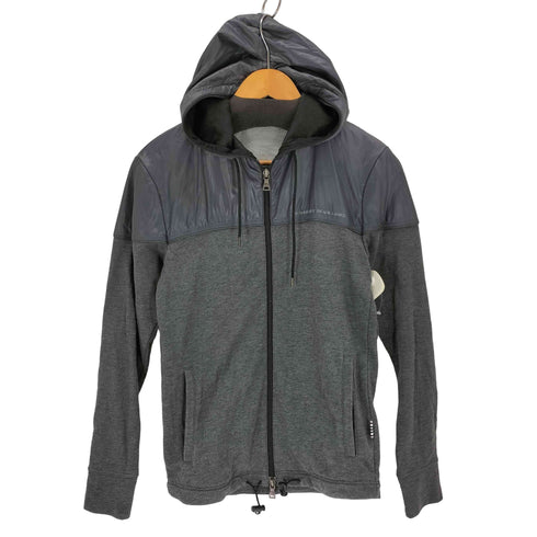 バーバリーブラックレーベル BURBERRY BLACK LABEL 異素材切替 フルジップ ダブルジップパーカー レディース JPN:2