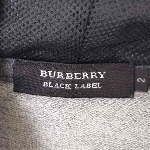 バーバリーブラックレーベル BURBERRY BLACK LABEL 異素材切替 フルジップ ダブルジップパーカー レディース JPN:2