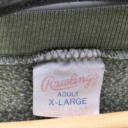 ローリングス rawlings 80-90S USA製 NYSP 企業ロゴ プリント スウェット トレーナー メンズ import:XL