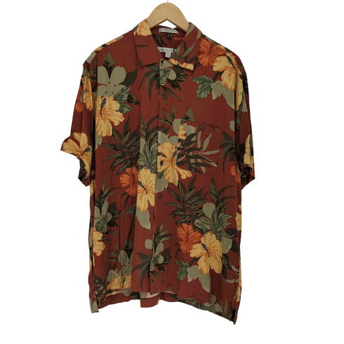 ジェフリービーン GEOFFREY BEENE シルクレーヨン アロハシャツ メンズ import:L