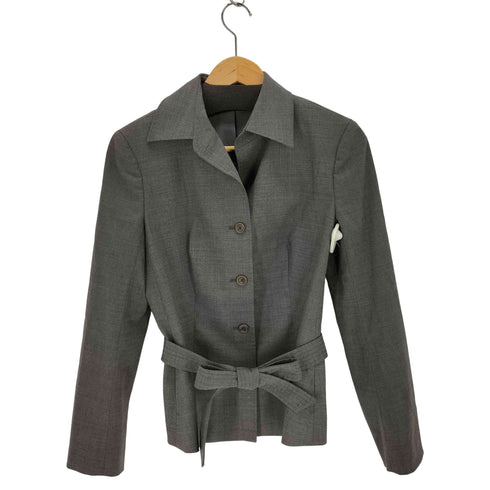 バーバリーロンドン BURBERRY LONDON ウール混 ボックス開襟シャツジャケット レディース JPN:40