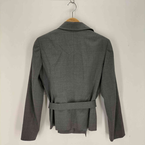 バーバリーロンドン BURBERRY LONDON ウール混 ボックス開襟シャツジャケット レディース JPN:40