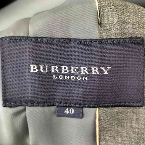 バーバリーロンドン BURBERRY LONDON ウール混 ボックス開襟シャツジャケット レディース JPN:40