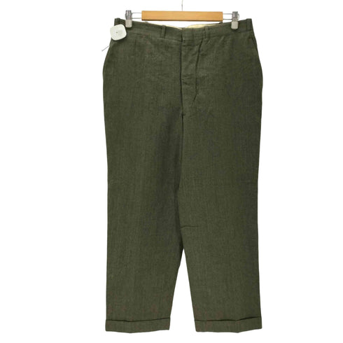 80-90S TALON-ZIP タロン ジップ ストライプ ウール ワイド トラウザー スラックス パンツ 裾ダブル メンズ