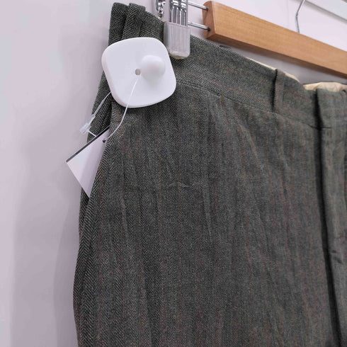 80-90S TALON-ZIP タロン ジップ ストライプ ウール ワイド トラウザー スラックス パンツ 裾ダブル メンズ