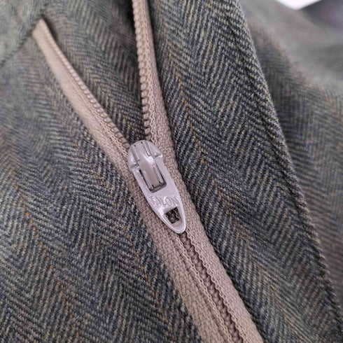 80-90S TALON-ZIP タロン ジップ ストライプ ウール ワイド トラウザー スラックス パンツ 裾ダブル メンズ