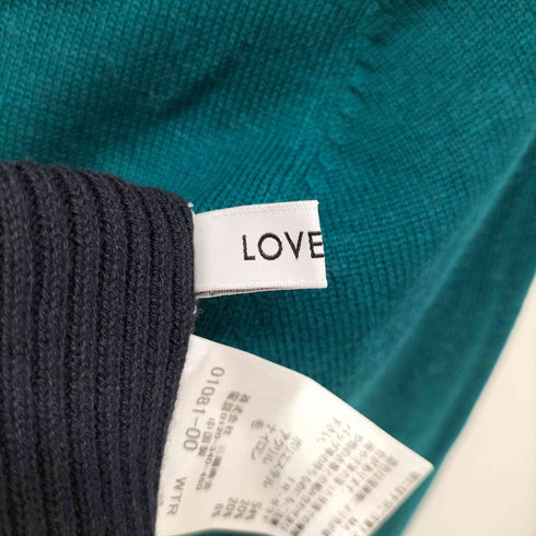 ラブレス LOVELESS ハイネック バイカラーニット レディース 38