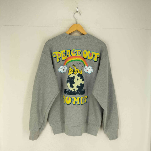 BIGWAVE PEACE OUT HOMIES SWEATSHIRT SOFT MELANGE メンズ L