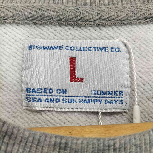 BIGWAVE PEACE OUT HOMIES SWEATSHIRT SOFT MELANGE メンズ L