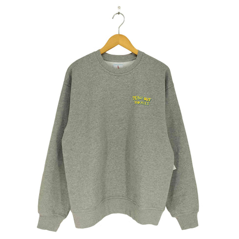 BIGWAVE PEACE OUT HOMIES SWEATSHIRT SOFT MELANGE メンズ L