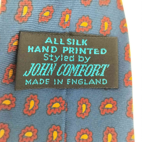 JOHN COMFORT 総柄 シルクネクタイ メンズ