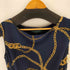 ローレンラルフローレン LAUREN RALPH LAUREN チェーン総柄 ノースリーブドレスワンピース レディース US:6