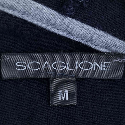 SCAGLIONE archive イタリア製 薄手 カシミヤ混 ニット プルオーバー フーディー メンズ import:M