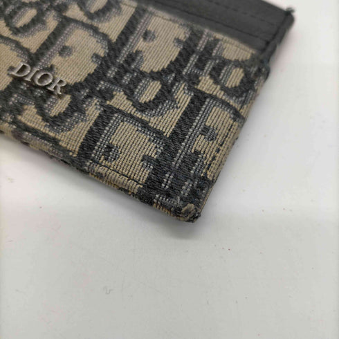 ディオール Dior イタリア製 Oblique オブリーク ジャカード & グレインドカーフスキン トロッター カード ケース パスケース メンズ