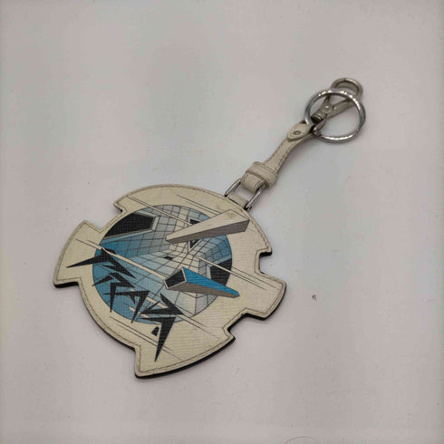 プラダ PRADA SAFFIANO PATCH サフィアーノ パッチ キーホルダー アクセサリー メンズ