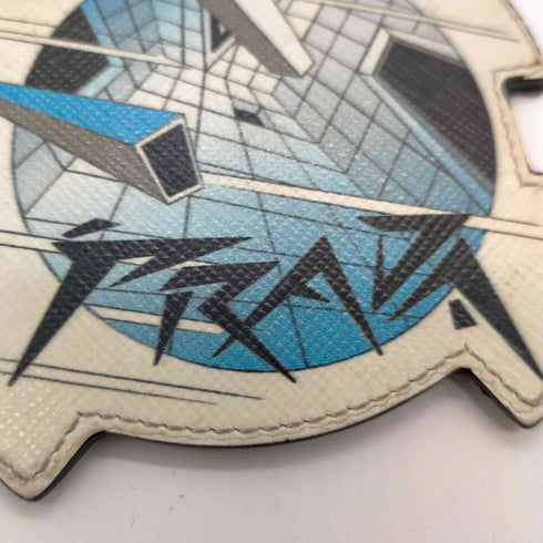 プラダ PRADA SAFFIANO PATCH サフィアーノ パッチ キーホルダー アクセサリー メンズ