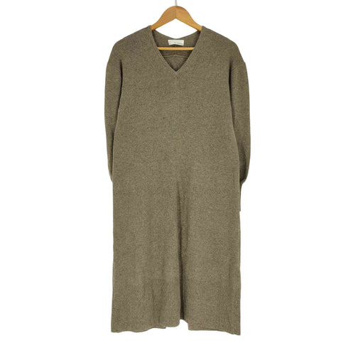 グリーンレーベルリラクシング GREEN LABEL RELAXING Vネック アンゴラ カシミヤ混ウール ナイロン ニットワンピース レディース