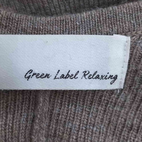 グリーンレーベルリラクシング GREEN LABEL RELAXING Vネック アンゴラ カシミヤ混ウール ナイロン ニットワンピース レディース