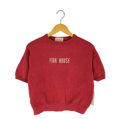 ピンクハウス PINK HOUSE ロゴ入り半袖ニット レディース