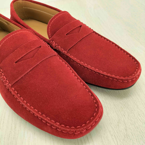 VINCENZO FERRERI イタリア製 スエードコインローファー ドライビングシューズ メンズ 6