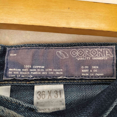 マスターピース MASTERPIECE corona シンチバック付きワイドデニムパンツ メンズ 36×31