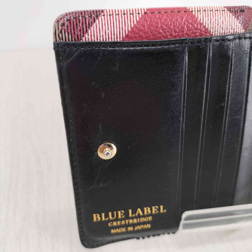 ブルーレーベルクレストブリッジ BLUE LABEL CRESTBRIDGE ラウンドジップレザーウォレット レディース