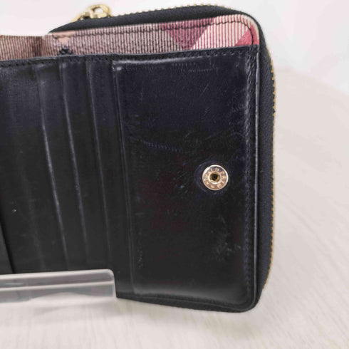 ブルーレーベルクレストブリッジ BLUE LABEL CRESTBRIDGE ラウンドジップレザーウォレット レディース