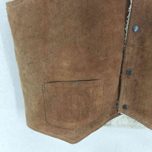 シアーズ Sears 70s suede leather 裏ボア スエードベスト メンズ M