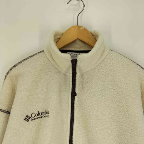 コロンビア Columbia 90S USA製 三角タグ ロゴ刺繍 スタンドネック ボアジャケット メンズ import:M