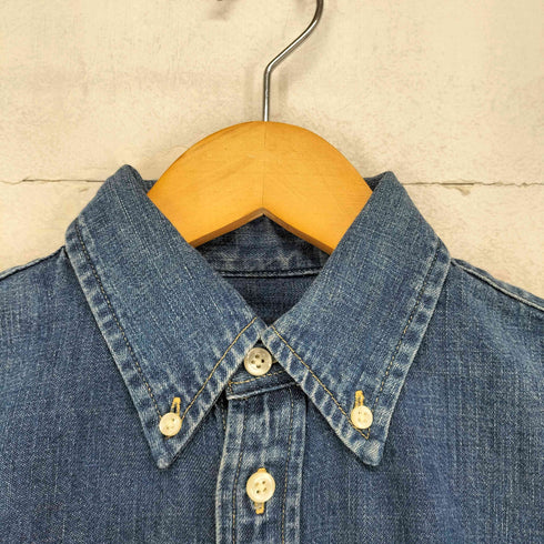 ラルフローレン RALPH LAUREN COSTOM FIT ポニー刺繍 デニムボタンダウンシャツ メンズ import:XS