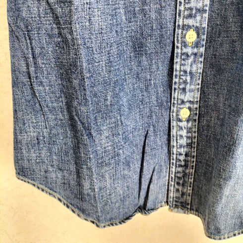 ラルフローレン RALPH LAUREN COSTOM FIT ポニー刺繍 デニムボタンダウンシャツ メンズ import:XS