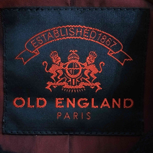 オールドイングランド OLD ENGLAND 裏地玉虫 ウールカシミヤ ダブルブレストコート レディース UK:36