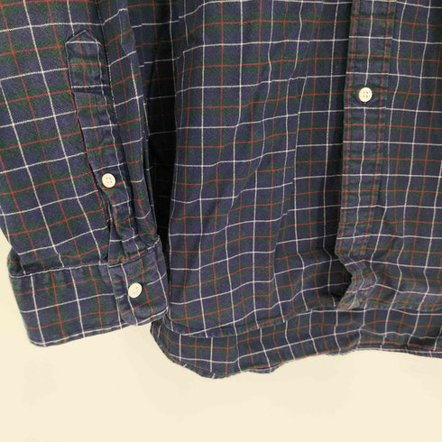 ラルフローレン RALPH LAUREN 90S CLASSIC FIT タータンチェック ポニー刺繍 B.D L/S シャツ レディース import:XL