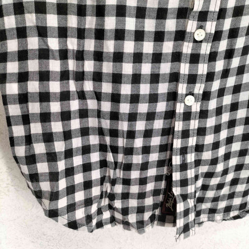 ポロラルフローレン POLO RALPH LAUREN チェック柄 プリーツデザイン バンドカラーシャツ レディース 10