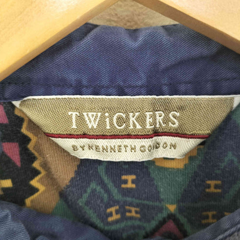 TWICKERS 90S 香港製 総柄コットンポロシャツ メンズ XXL