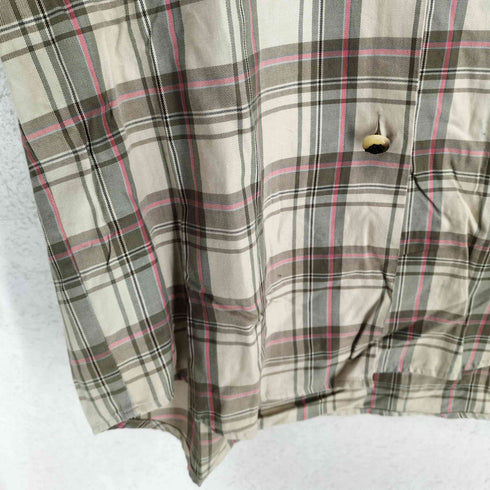 ラルフローレン RALPH LAUREN チェック柄 デザインボタン 2ポケット開襟シャツ レディース 9