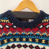 ビームス BEAMS 別注 CHAMULA Fair Isle Pullover メキシコ製 メリノ ウール 総柄 フェアアイル ノルディック クレイジー ニット セーター メンズ import:XS