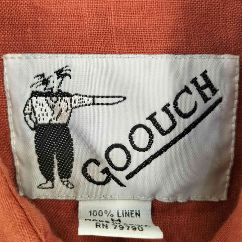 グーチ GOOUCH リネン長袖シャツ メンズ import:M