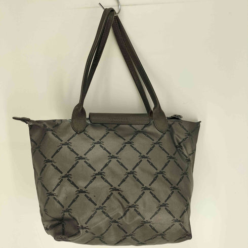 ロンシャン LONGCHAMP ロゴプリント エナメル レザー ハンドバック レディース