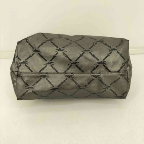 ロンシャン LONGCHAMP ロゴプリント エナメル レザー ハンドバック レディース