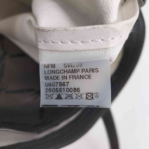 ロンシャン LONGCHAMP ロゴプリント エナメル レザー ハンドバック レディース